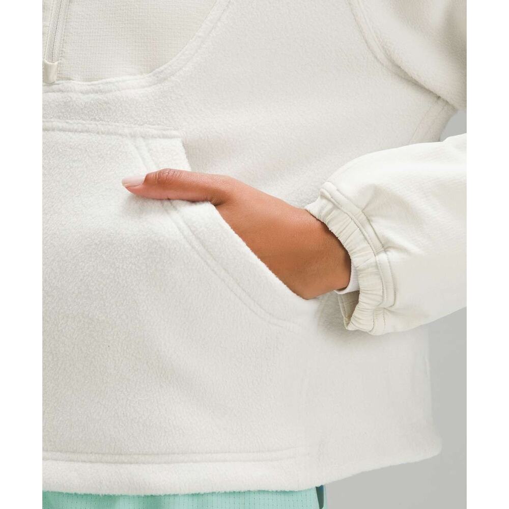 Lululemon Fleece Ripstop Hiking Pullover Women's Size 6 Bone Mockneck Sweatshirt - Picture 7 of 16